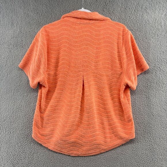 ARAMINTA JAMES Terry Wave Shirt & Shorts Set in Orange size small - Picture 3 of 16